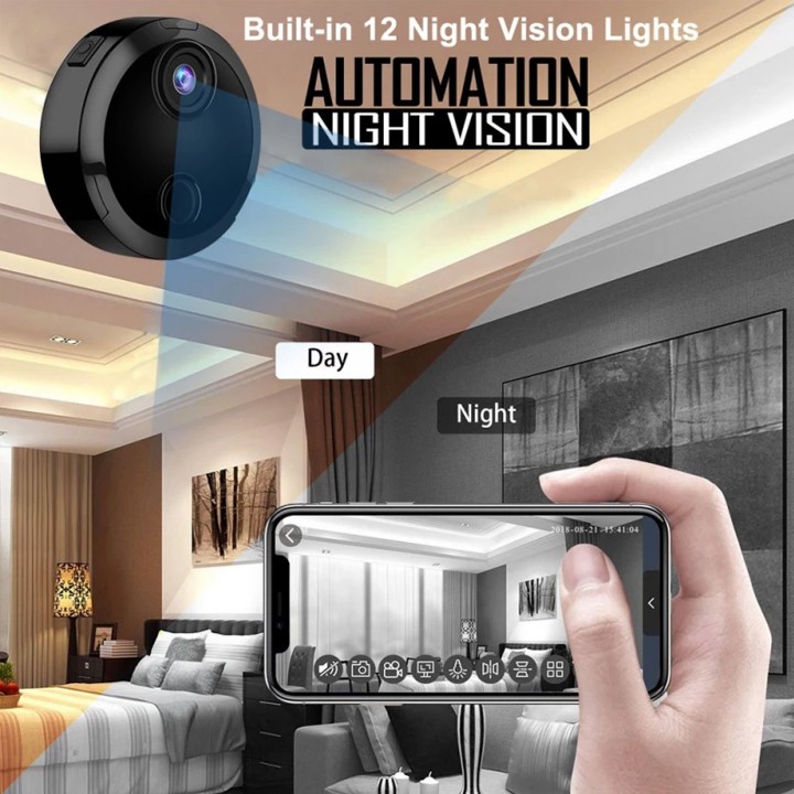 Camera mini Q15 full HD wifi, siêu nhỏ an ninh, chống trộm xem từ xa qua điện thoại có kết nối mạng