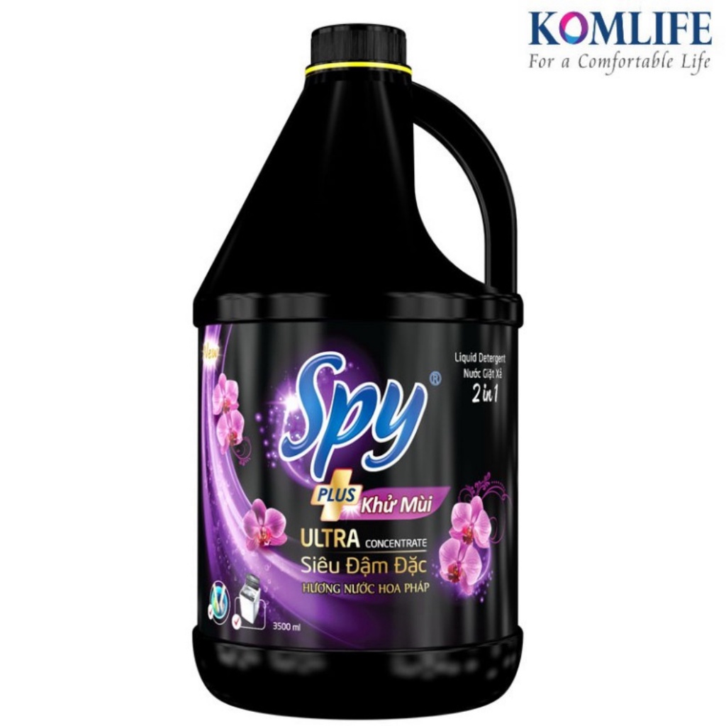 Nước giặt xả vải quần áo đồ lót đa năng 2 trong 1, nuoc xa vai SPY 2 mùi hương – dung tích 3.5-4.4l