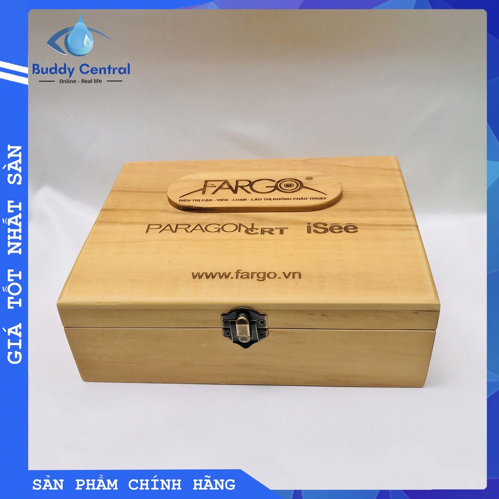 Hộp gỗ Fargo chuyên dụng đựng dung dịch Avizor cho người dùng kính Ortho-K