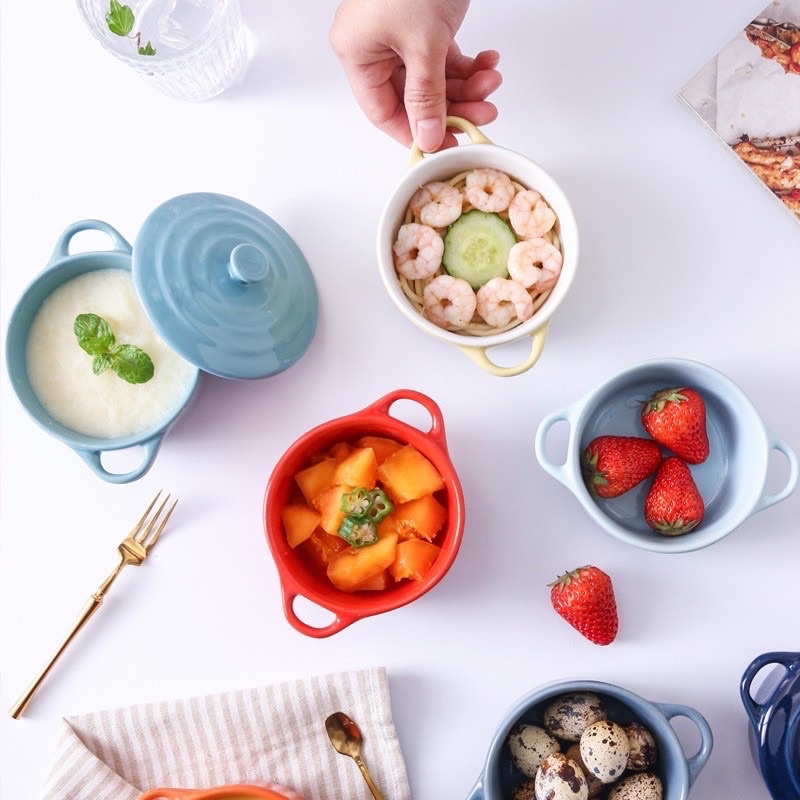 Bát ăn dặm cho bé hình nồi có nắp