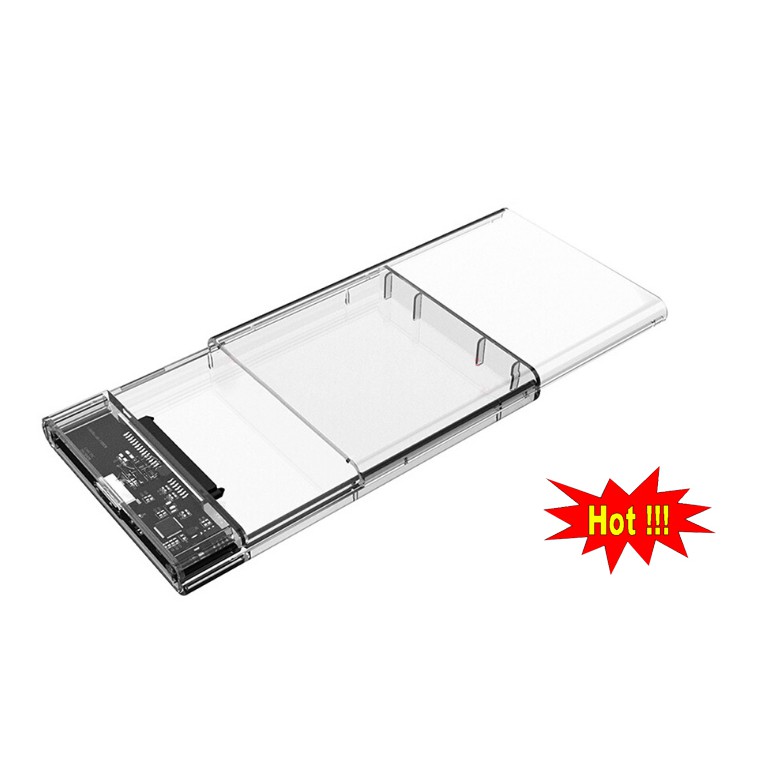 Box trong suốt SSD/HDD chuẩn 2.5 usb 2.0