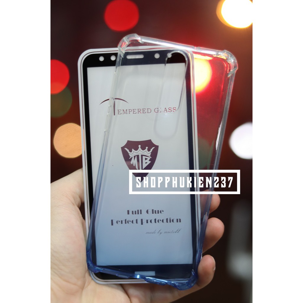 [Freeship toàn quốc từ 50k] COMBO 1 ỐP DẺO SILICON MÀU VÀ 1 KÍNH CƯỜNG LỰC FULL MÀN HUAWEI NOVA 2I