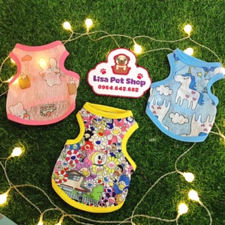 Combo 4 chiếc áo mùa hè chó mèo