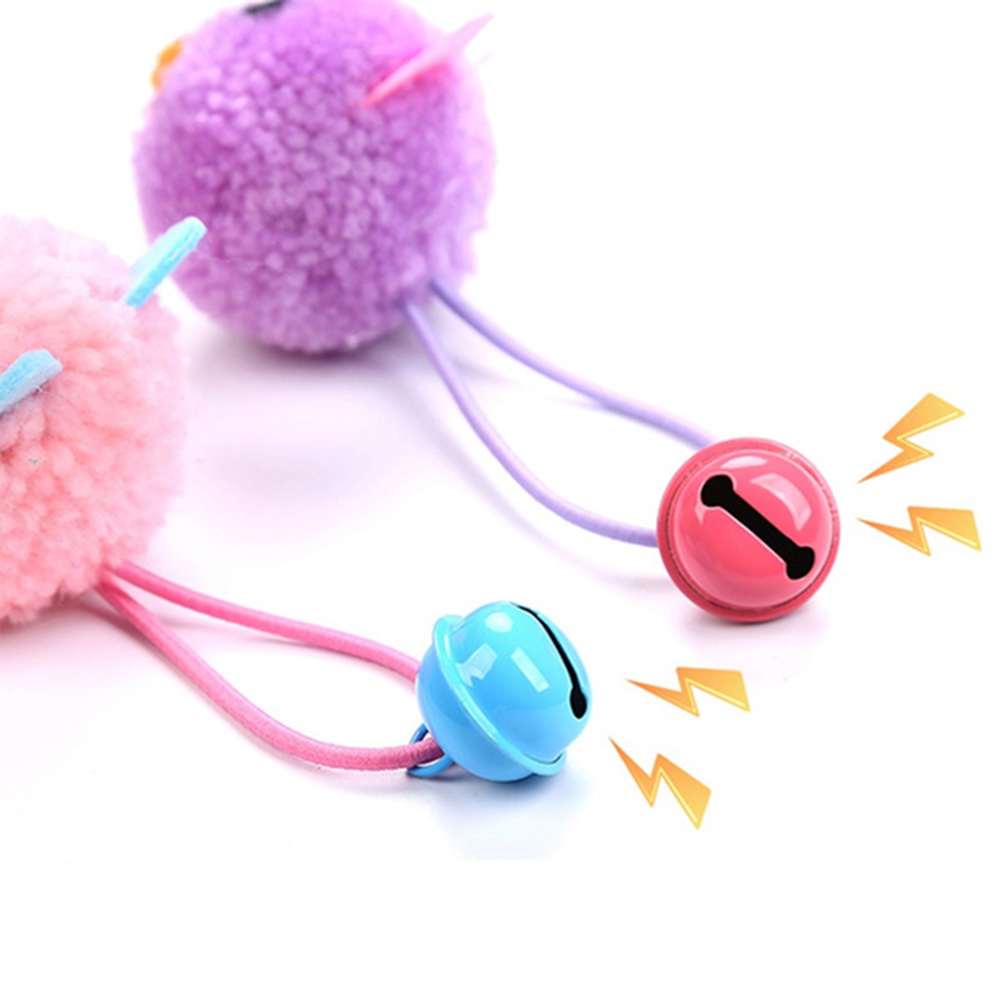 Đồ Chơi Bóng Đầu Chuột Nhồi Bông Nhiều Màu Sắc Tương Tác Với Mèo Cưng