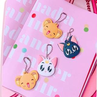 Móc Khóa Gắn Thẻ Tên Bằng Silicon Họa Tiết Hoạt Hình SAKURA