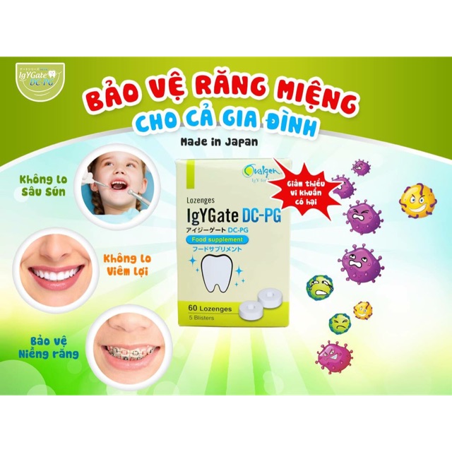Kẹo ngậm chống sâu răng Igygate-Nhật Bản