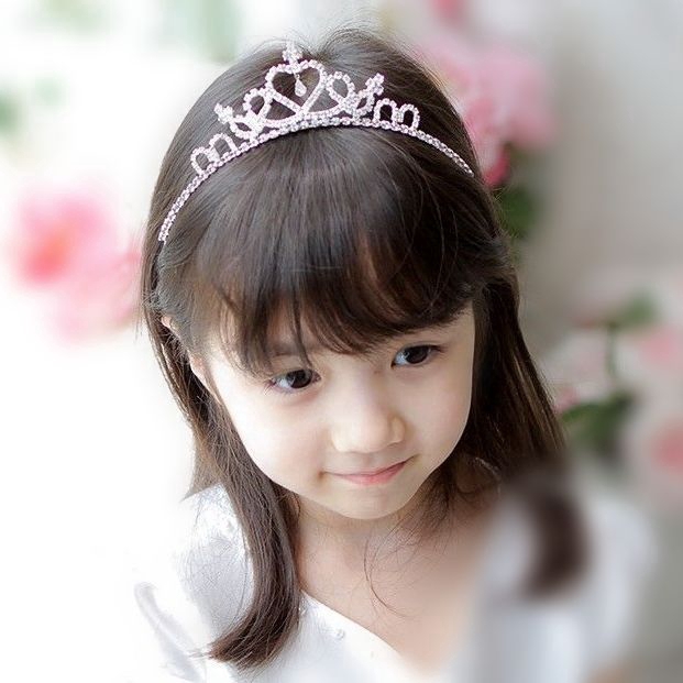1 Băng Đô Cài Tóc Hình Vương Miện Đính Đá Lấp Lánh