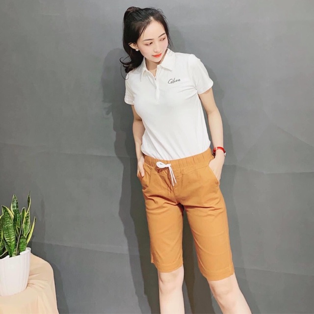 Quần kaki lửng lưng thun