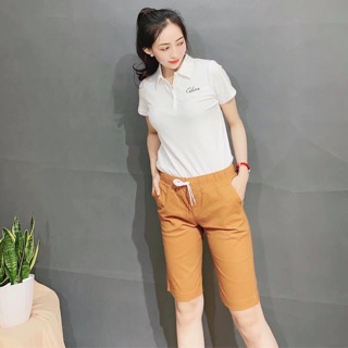 Quần kaki lửng lưng thun