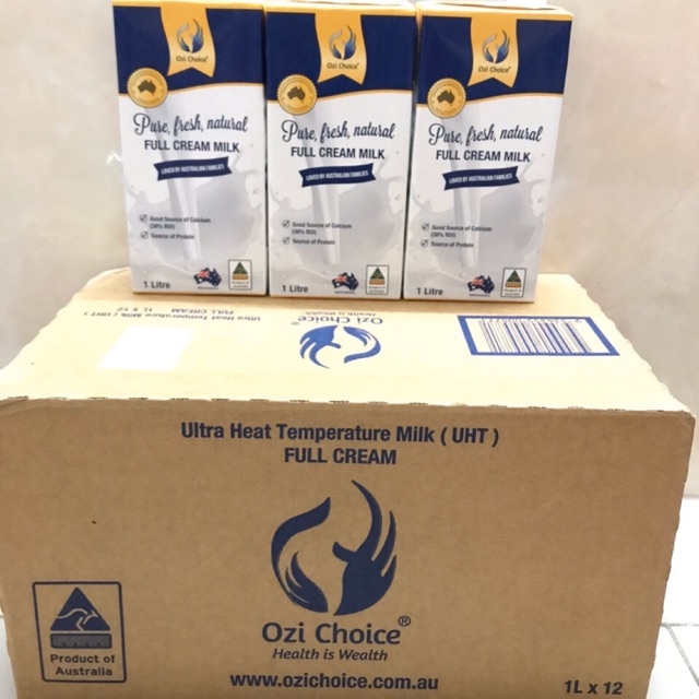 SỮA TƯƠI NGUYÊN KEM KHÔNG ĐƯỜNG OZI CHOICE HÀNG CHUẨN ÚC