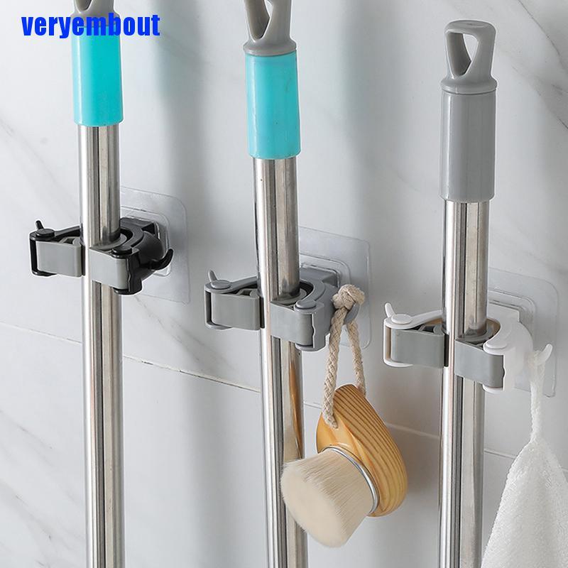 Giá Treo Chổi &amp; Cây Lau Nhà Gắn Tường