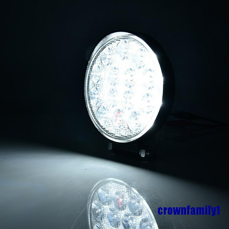 (crownfamily1) 1x 42W Round 14 LED Spot Work Light Bar Fog Driving Lamp Truck Tractor SUV ATV