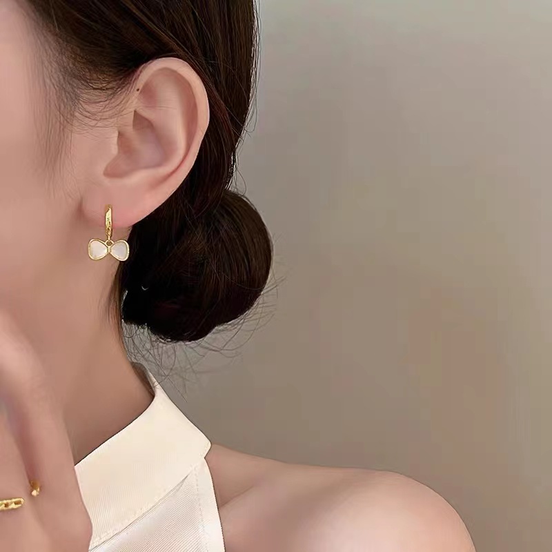 Bông Tai Hình Nơ Vỏ Sò Cao Cấp Thời Trang Mùa Hè Phong Cách Phương Tây Cho Nữ