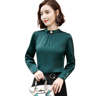 áo sơ mi nữ dài tay , áo sơ mi lụa nữ -TA99