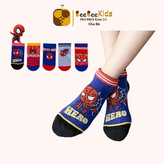 Tất Người Nhện Cho Bé Vớ Trẻ Em Hoạt Hình Siêu Nhân Spider man Chất Liệu Cotton Thấm Hút Mồ Hôi 0-5 Tuổi BEEBEEKIDS