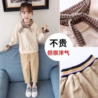 Sét nỉ cổ nơ