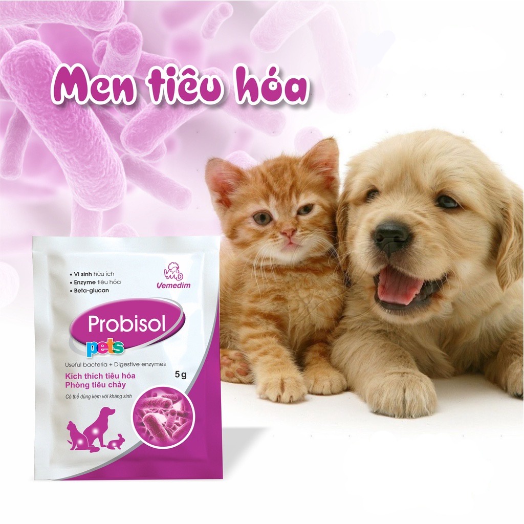 Men tiêu hóa Probisol - Men tiêu hóa cho chó mèo, thỏ, hamster gói 5g