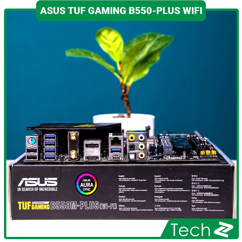 Mainboard ASUS TUF GAMING B550M-PLUS (WI-FI) (AMD B550, Socket AM4, m-ATX, 4 khe RAM DRR4)