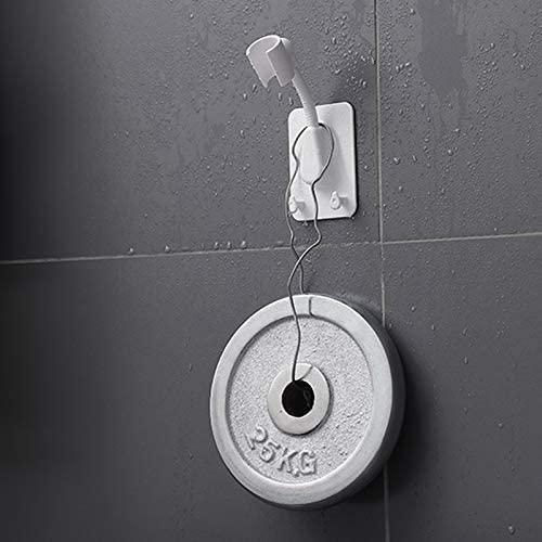 Giá giữ đầu vòi hoa sen điều chỉnh được 360 độ dán tường tự dính với 2 móc treo nhiều màu sắc tùy chọn cho phòng tắm