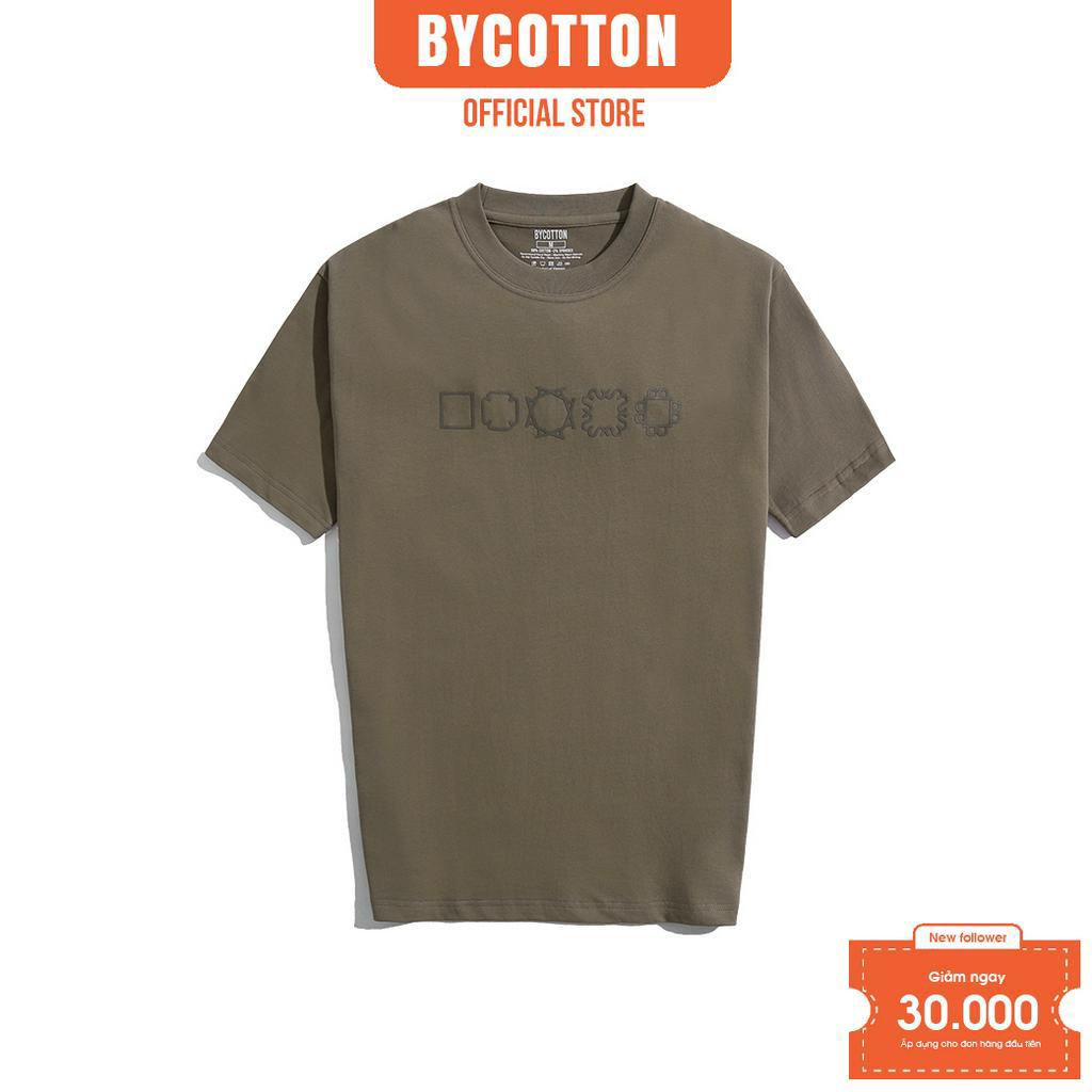 [Mã BYCO50PP giảm ngay 50% đơn 0K] Áo Thun Nam Cao Cấp In Icon Nâu Đậm BY COTTON