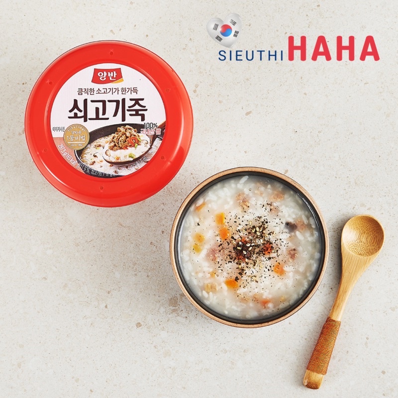 Cháo ăn liền hàn quốc vị bò Dongwon 동원 양반 쇠고기죽 287.5G