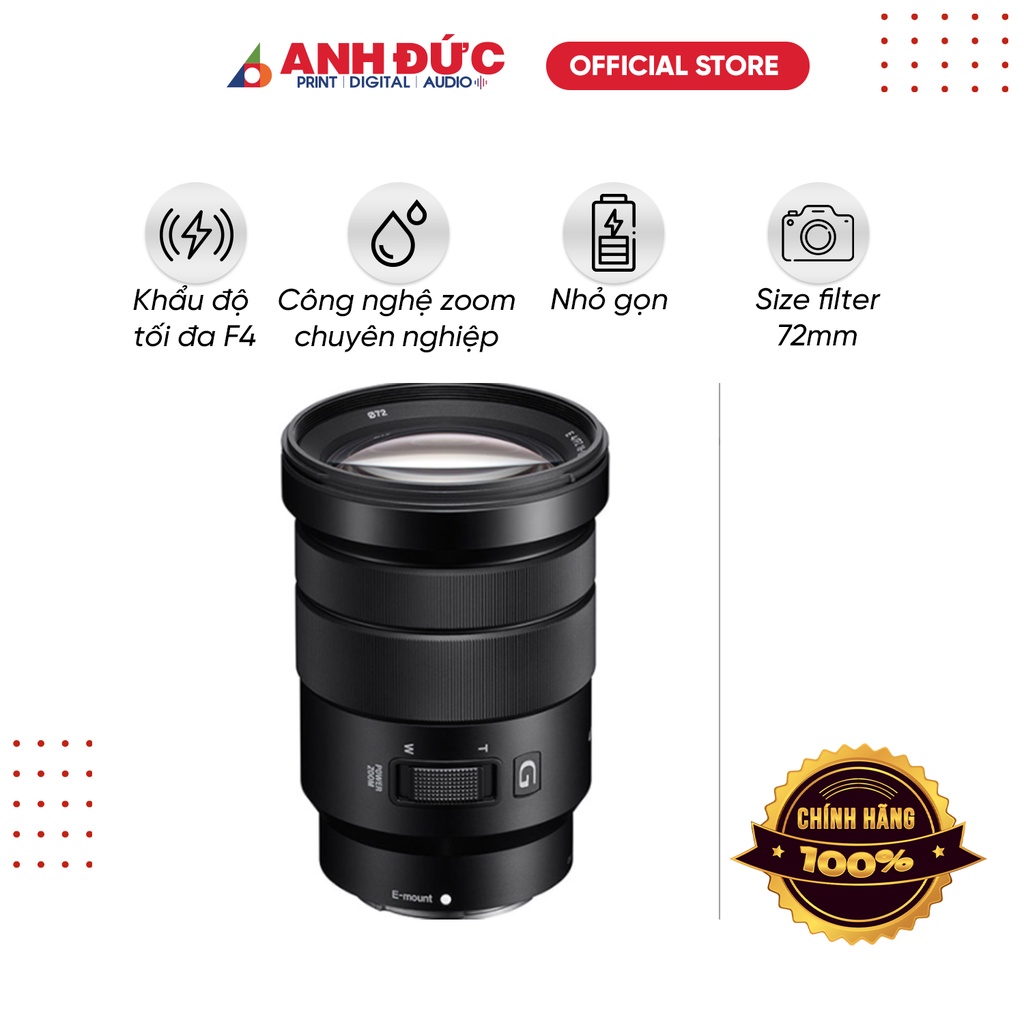 Ống kính Sony E PZ 18-105mm F4 G OSS, hàng chính hãng bảo hành 12 tháng toàn quốc