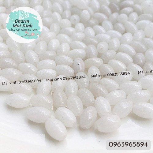 Lu Thống Đá Phong Thủy Trơn Nhiều Màu - phụ kiện vòng tay nam nữ tự nhiên tự làm handmade