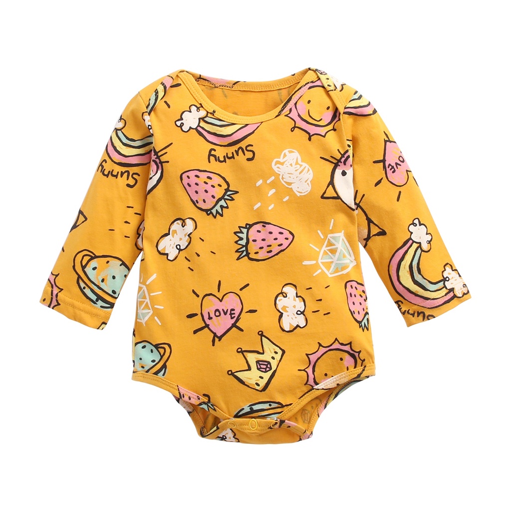 Sanlutoz Áo Liền Quần Dài Tay Chất Liệu Cotton In Hình One Piece Dành Cho Trẻ Nhỏ