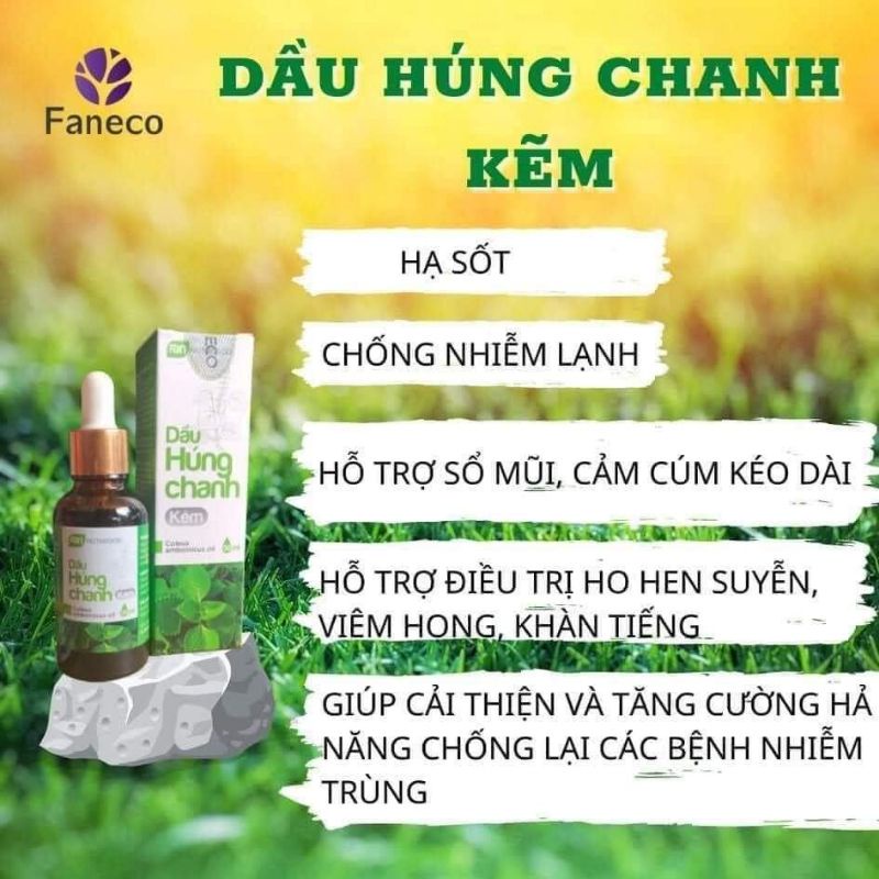 TINH DẦU THẢO DƯỢC HÚNG CHANH KẼM FANECO / TINH DẦU HÚNG CHANH MIRI KIDS FANECO 30ML