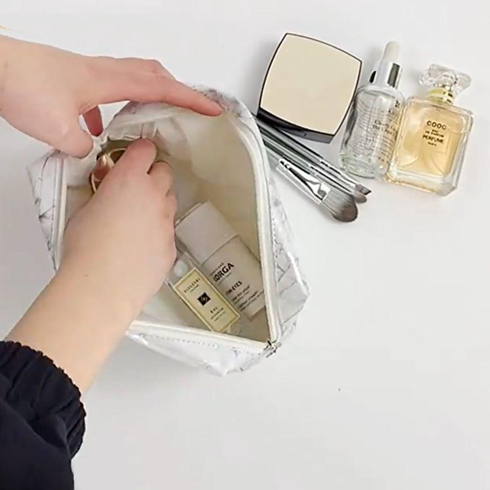 OCEANMAP Túi Đựng Mỹ Phẩm Sức Chứa Lớn Họa Tiết Vân Đá Cẩm Thạch Dành Cho Nữ