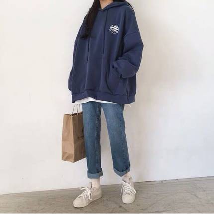 (SẴN XANH) Áo nỉ dáng dài phong cách Hàn Quốc | BigBuy360 - bigbuy360.vn