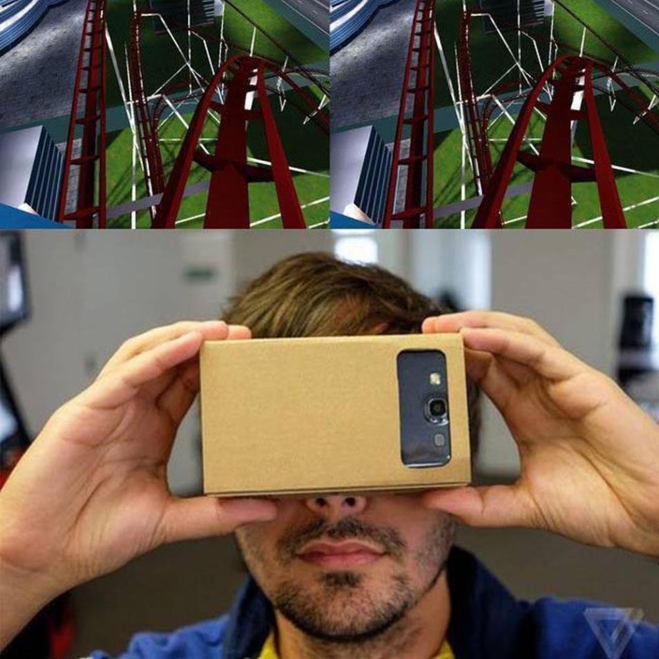 Kính cạc tông 3D thực tế ảo cho Google Android IOS Cardboard 3D và nguồn thực tế ảo