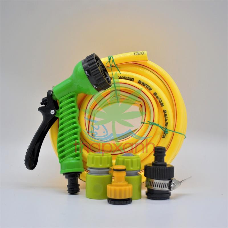 Bộ vòi xịt nước tưới cây, Rửa xe BDT-6231 Vòi 7 in 1 + 15m dây 16mm