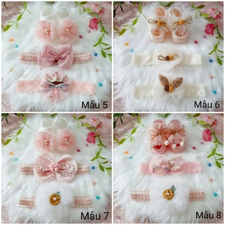 Set tất hài và băng đô cho bé