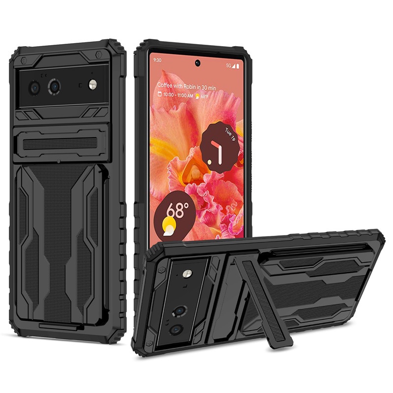 Ốp Điện Thoại Silicon Chống Sốc Có Giá Đỡ Và Ngăn Đựng Thẻ Cho Google Pixel 6 Pro Pixel 6