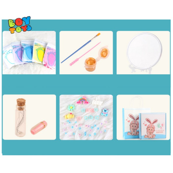 Bộ lưu niệm in dấu tay, dấu chân lưu giữ kỉ niệm cho bé