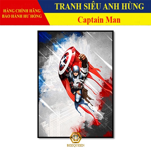 [MS26-51] Tranh Siêu Anh Hùng Captain Man - Tranh Treo Tường  Captain Man