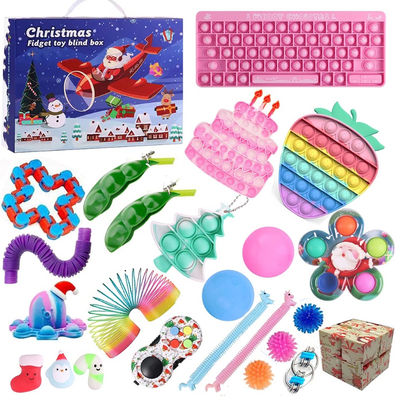 1 Bộ Đồ Chơi Squishy Phong Cách Giáng Sinh Giúp Giảm Căng Thẳng Cho Bé Trai