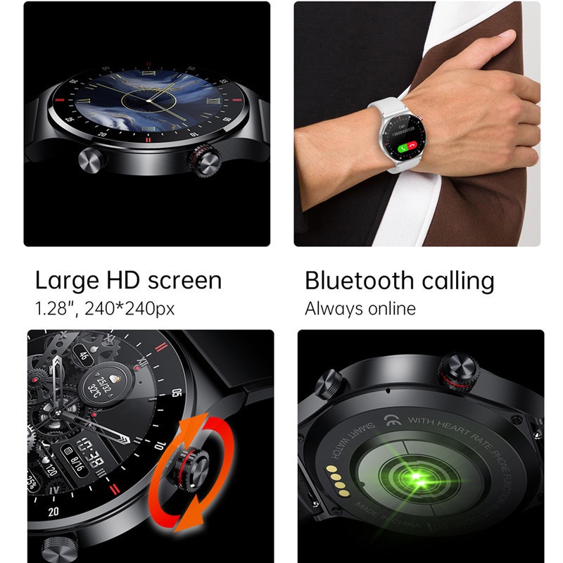Đồng Hồ Thể Thao Thông Minh QW33 Bluetooth Gọi Điện Thoại NFC Điều Khiển Truy Cập Màn Hình Cảm