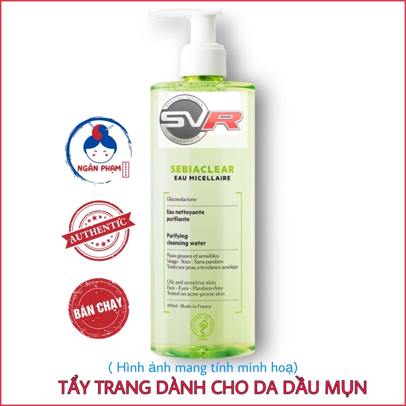 [Bill Pháp _400ml] Nước Tẩy Trang Sebia Eau Micellaire dành cho da dầu mụn