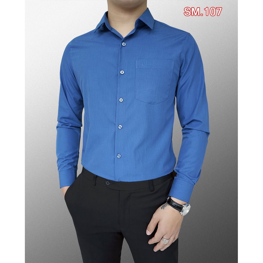 Áo sơ mi nam công sở cao cấp LDL, sơ mi nam dài tay kẻ sọc,  đơn giản, tinh tế và lịch sự | BigBuy360 - bigbuy360.vn
