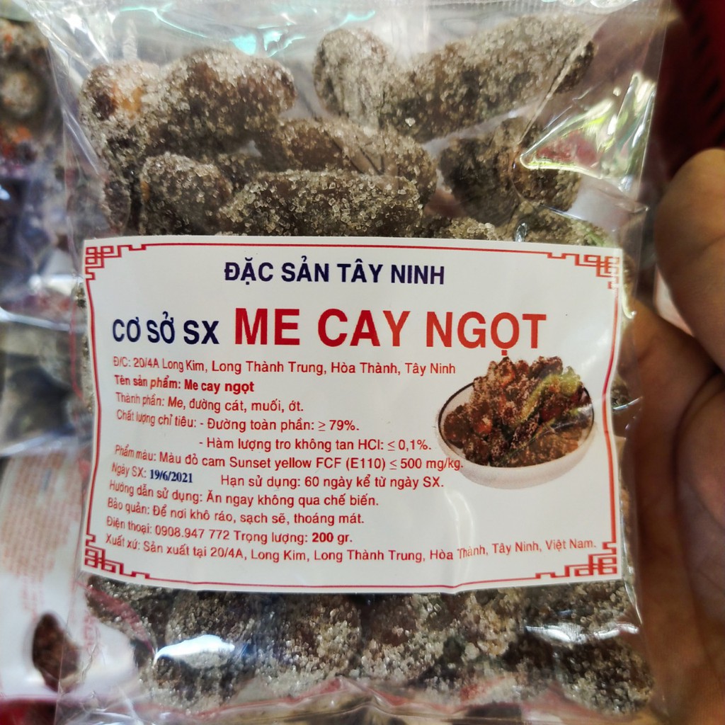 Me thái chua ngọt ngào đường lắc ớt cay đặc sản Tây Ninh loại 1