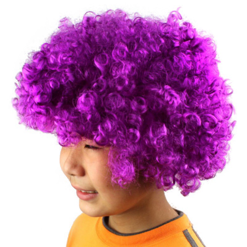 1 bộ tóc giả uốn xù mì nhiều màu phù hợp cosplay Halloween/lễ hội