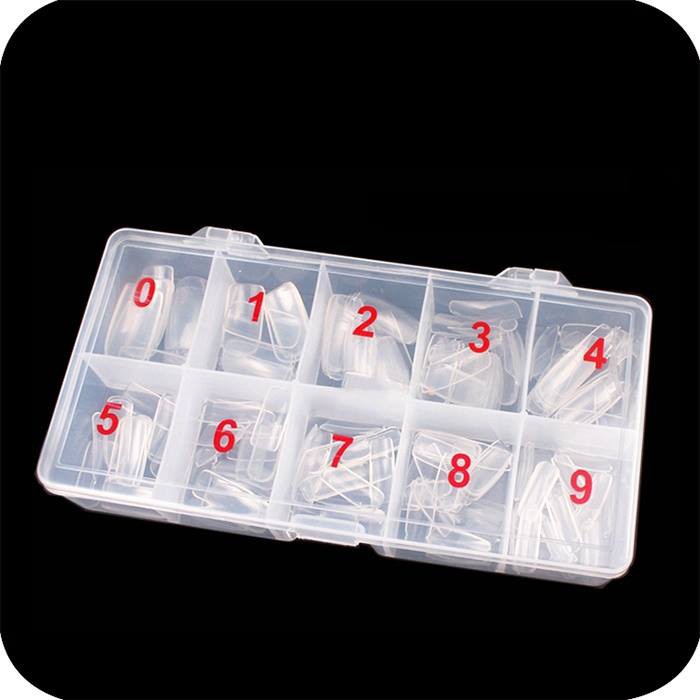 Móng úp chân dài fom chuẩn đủ size,Hộp móng úp chân tay phom đẹp