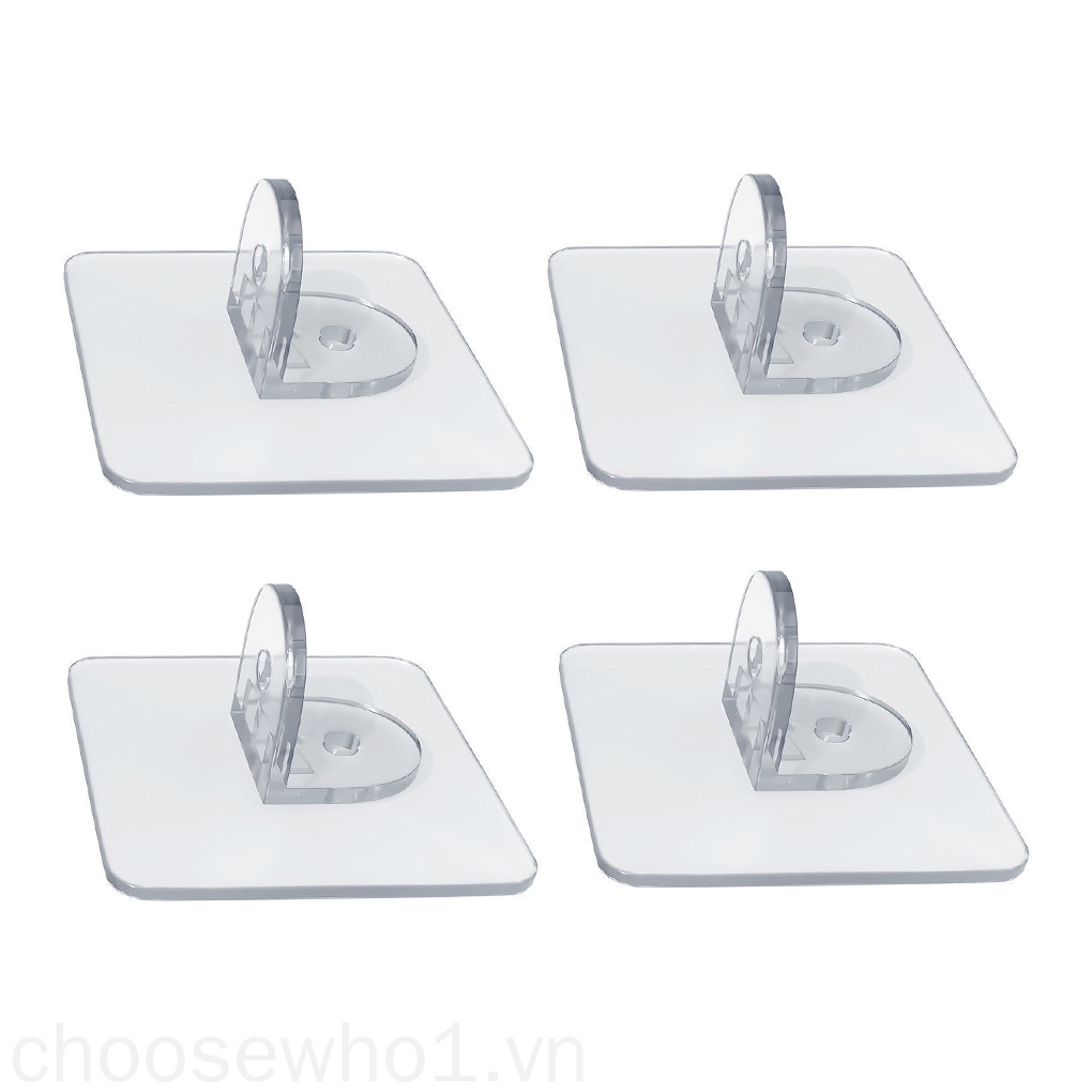 Set 4 chốt cài tủ quần áo 90° Kẹp nhựa gắn tủ treo đồ dùng tiện dụng