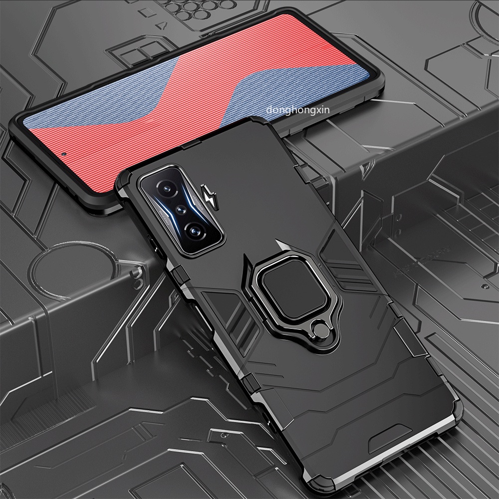 Ốp Điện Thoại Kiểu Giáp Chống Sốc Kèm Giá Đỡ Nhẫn Cho Xiaomi POCO F4 GT F4 5G F3 GT Redmi K50 Gaming K50 Pro K40 Pro