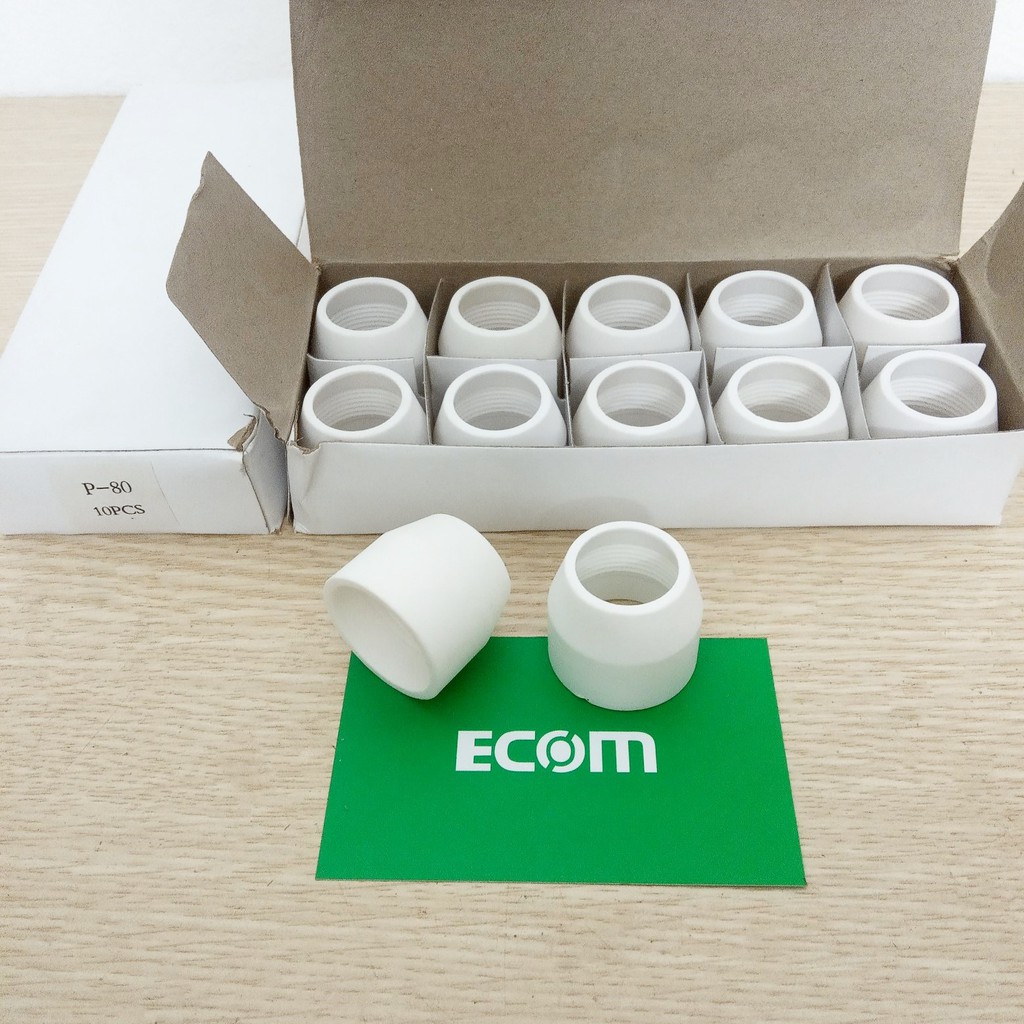 Sứ cắt plasma P80 - Hộp 10 chụp sứ mỏ cắt plasma PA80