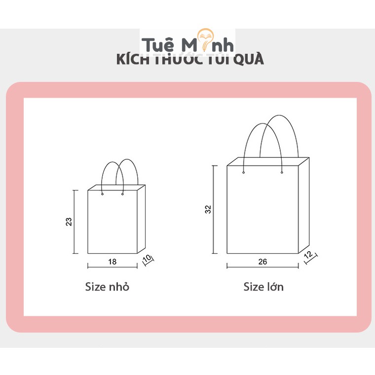 Túi giấy hoạt hình Gấu béo dễ thương đựng quà tặng, đồ vật cute