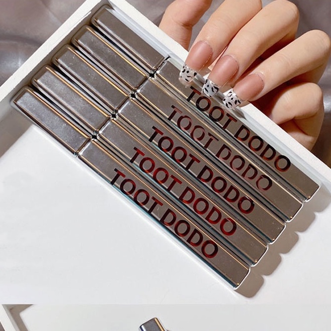 Son kem vỏ bạc TOOT DODO, son nội địa trung vỏ đỏ 5 màu hot trend mịn lì mọng môi T801