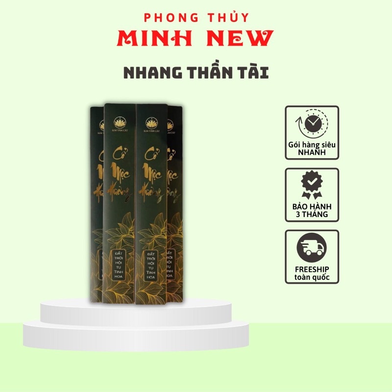 (Combo 5) Nhang thần tài, nhang tài lộc Cổ Mộc Hương (tặng kèm 1 đồng Ngũ Phúc Lâm Môn khi mua 3 SP) - Minhnew Shop